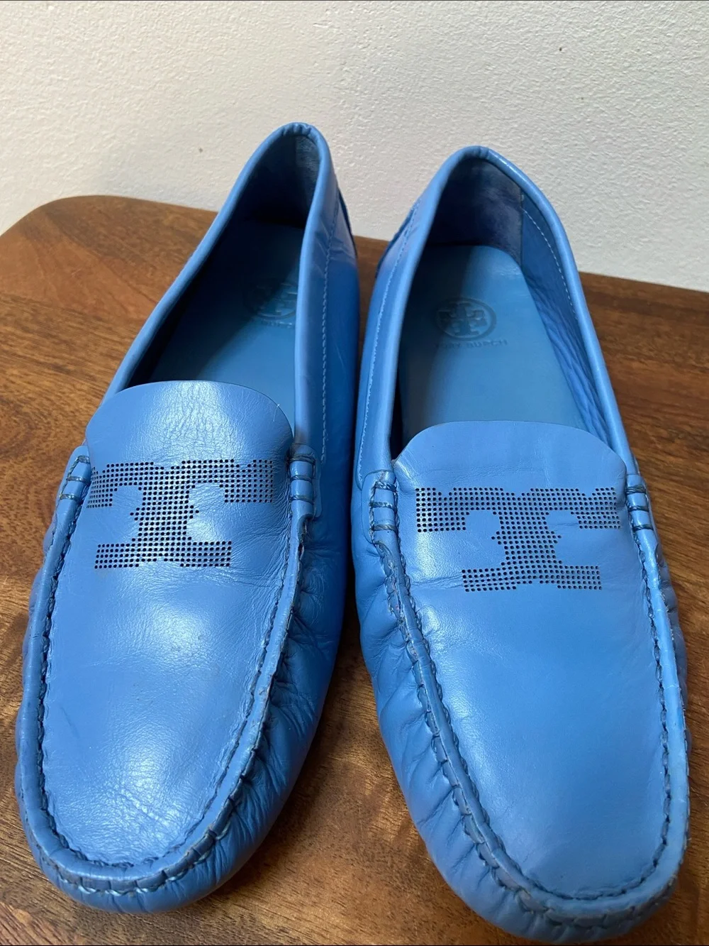 Tory Burch Lowell Driving Loafers in Light Blue